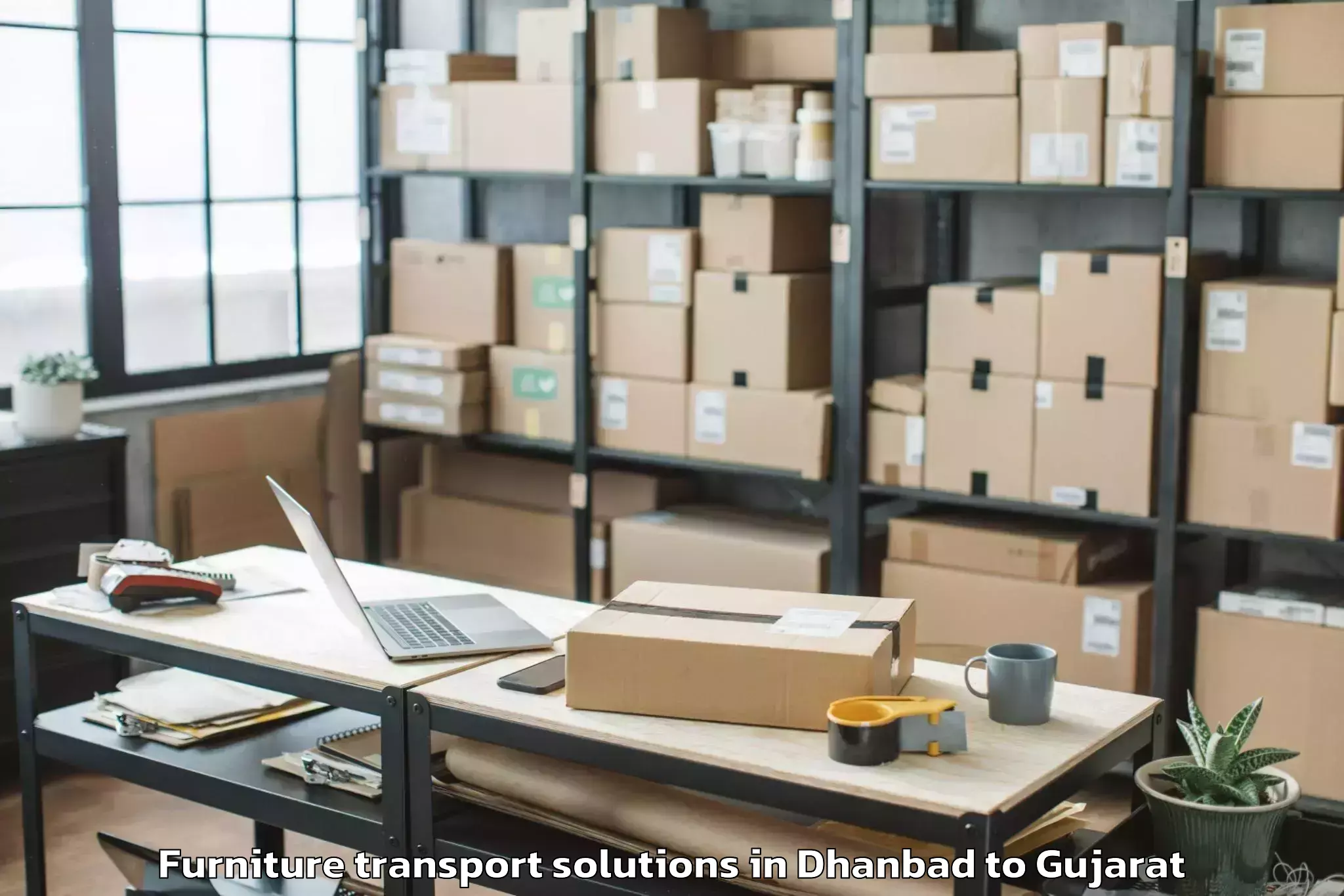 Discover Dhanbad to Talala Furniture Transport Solutions